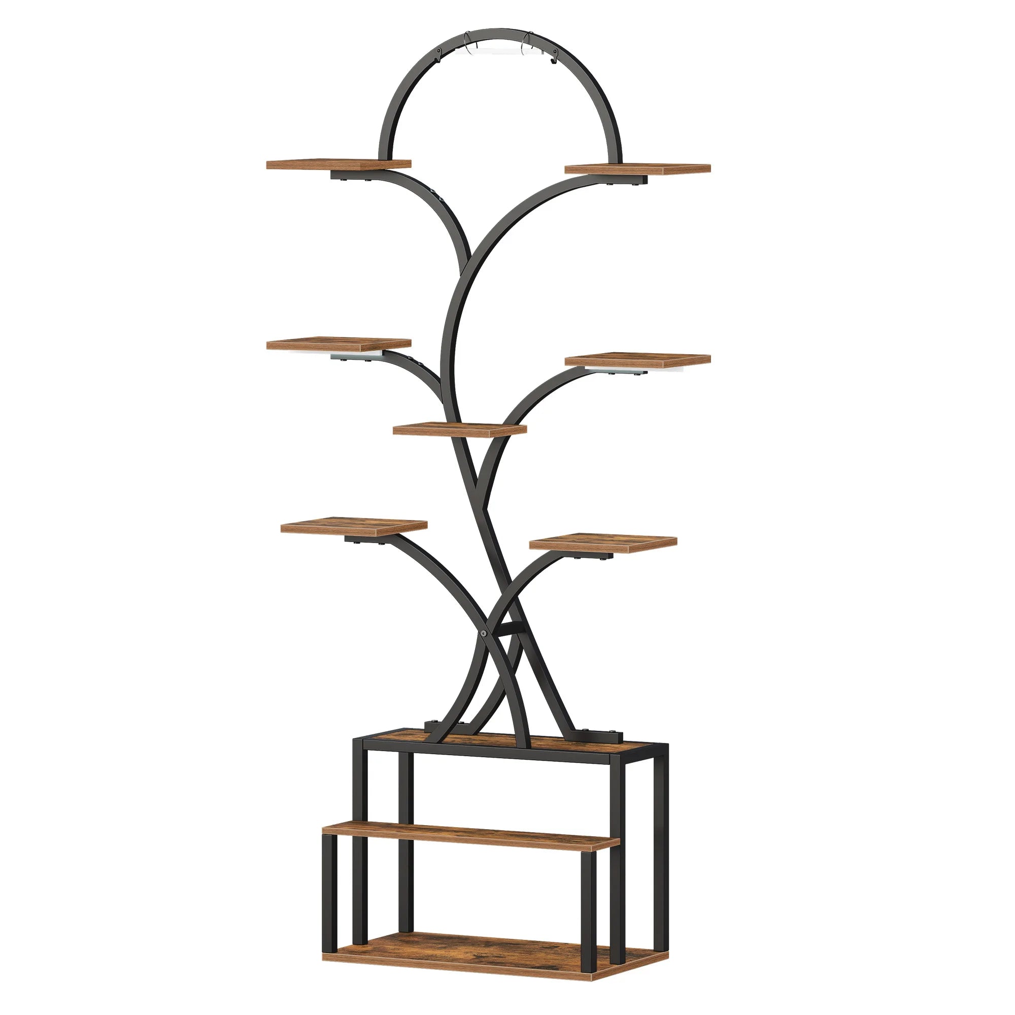 Étagère Bois & Métal LED – 10 niveaux