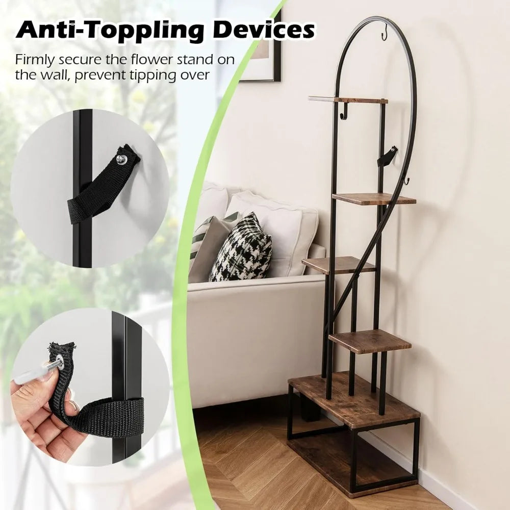 Étagère cœur métal 6 niveaux – Détail tablettes | VerdeForm