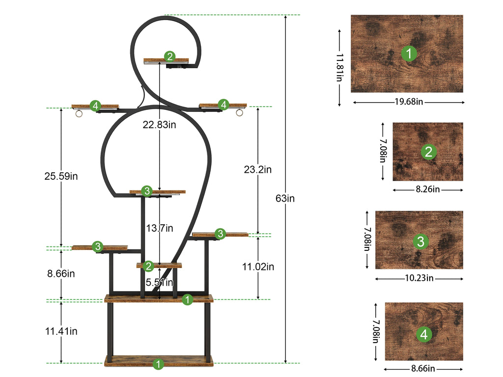 Étagère Coin LED – 9 niveaux