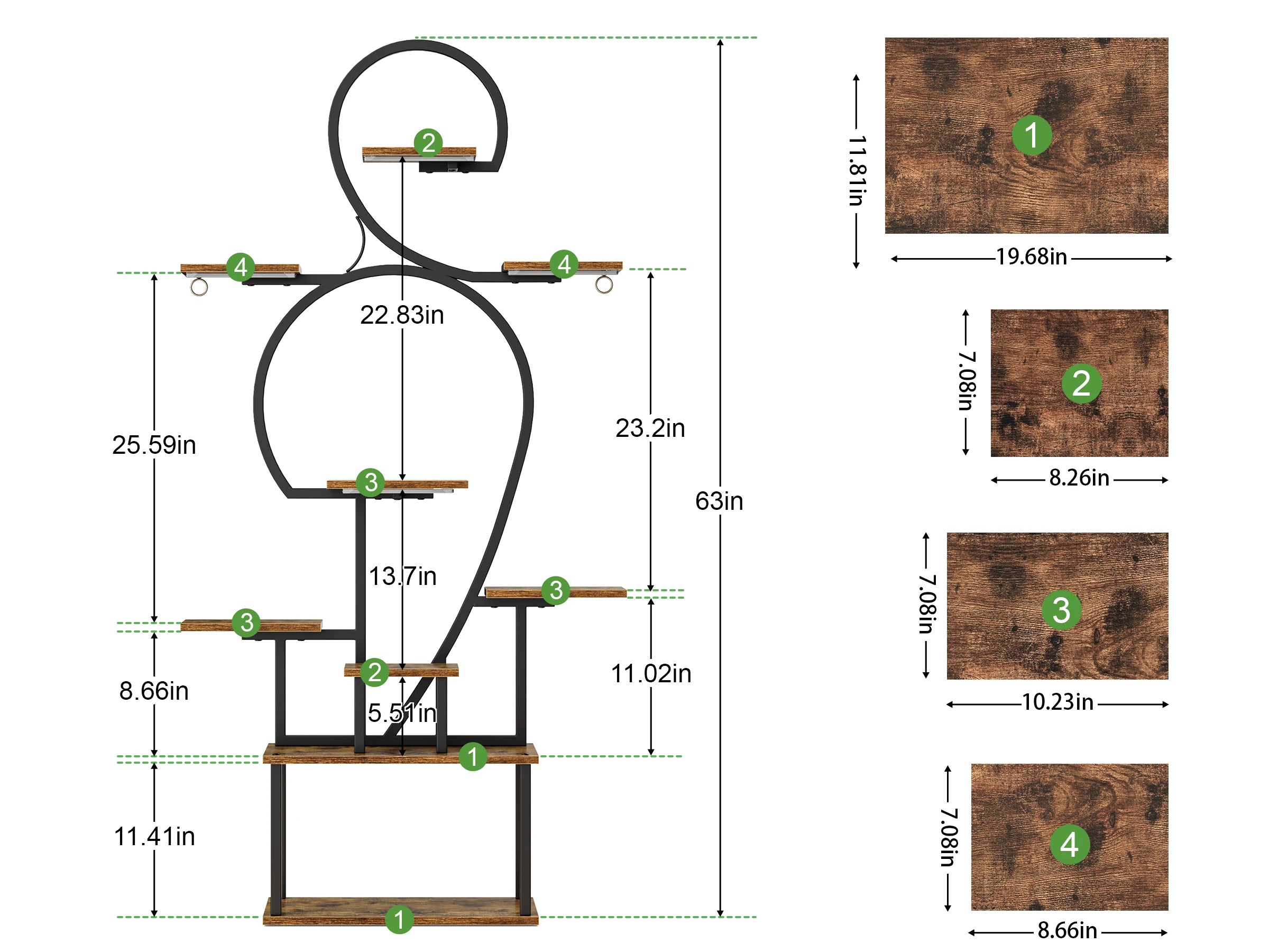 Étagère Coin LED – 9 niveaux