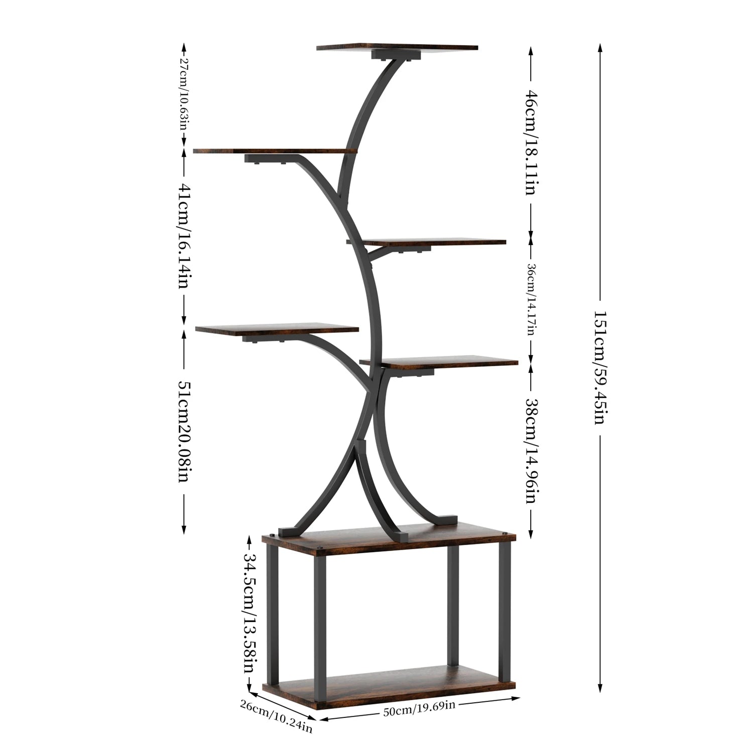 Étagère Arbre LED – 7 niveaux