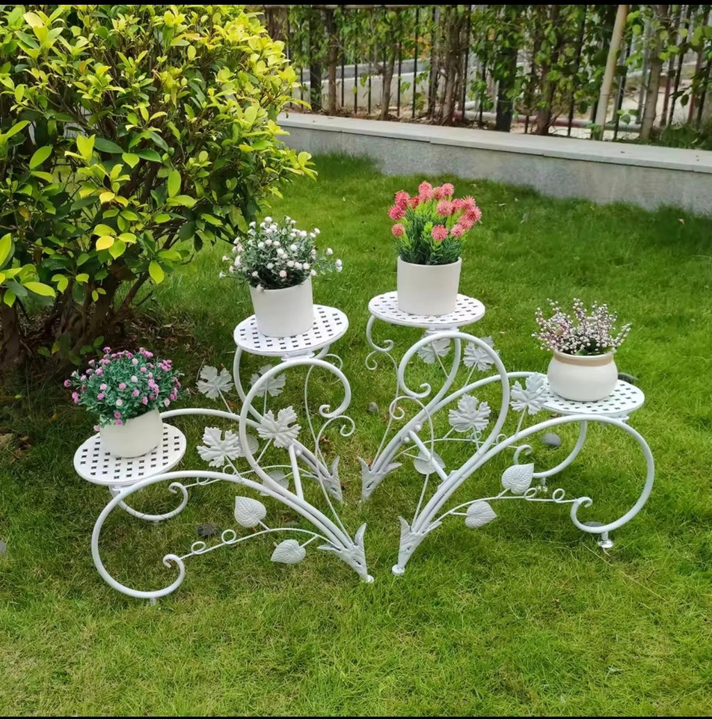 Support à Plantes Cœur – 2 Pièces – Intérieur & Extérieur