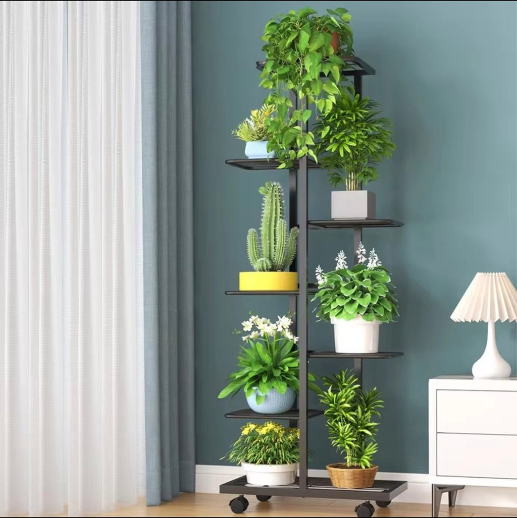 Présentoir à fleurs en métal 41x22x137cm – Détail niveaux | VerdeForm