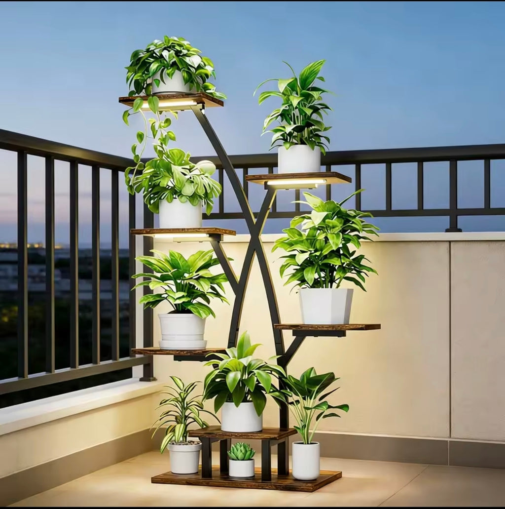 Étagère à plantes LED 7 niveaux en métal – vue principale – VERDEFORM