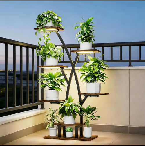Étagère à plantes LED 7 niveaux en métal – vue principale – VERDEFORM