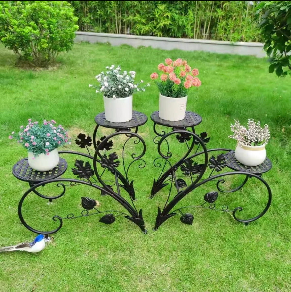 Support à Plantes Cœur – 2 Pièces – Intérieur & Extérieur