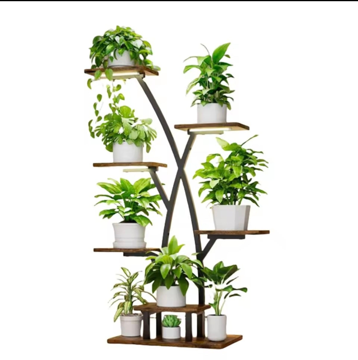 Étagère plantes métal LED 106 cm – vue de côté – VERDEFORM