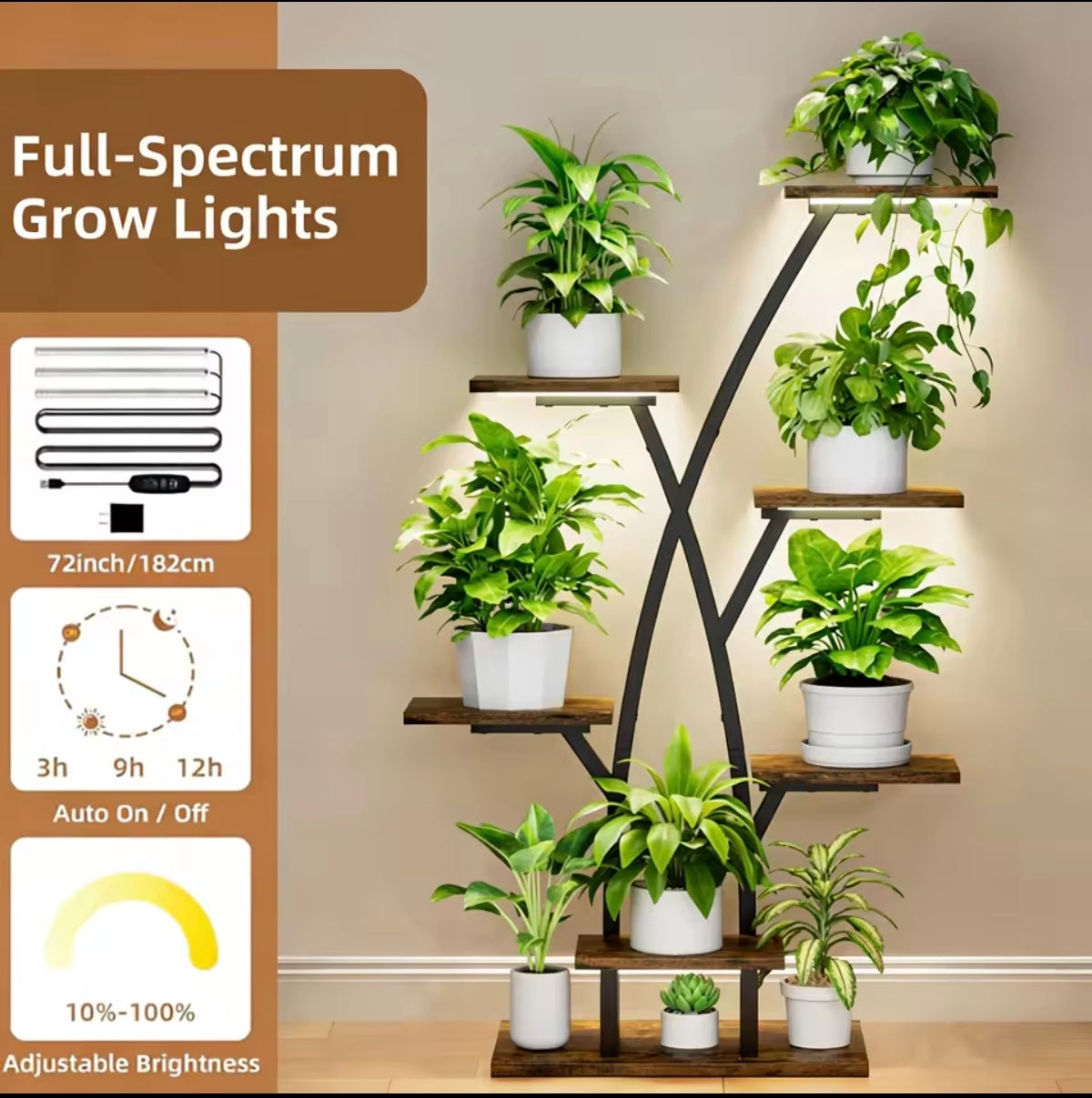 Étagère à Plantes LED – 7 niveaux