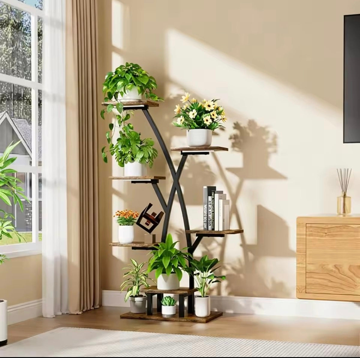 Support à plantes LED d'angle 7 niveaux – détail éclairage – VERDEFORM