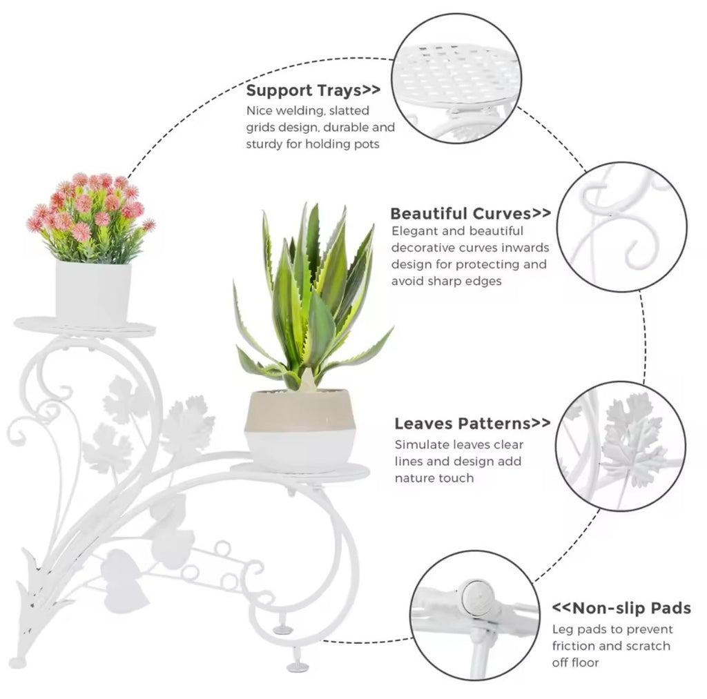 Support à Plantes Cœur – 2 Pièces – Intérieur & Extérieur