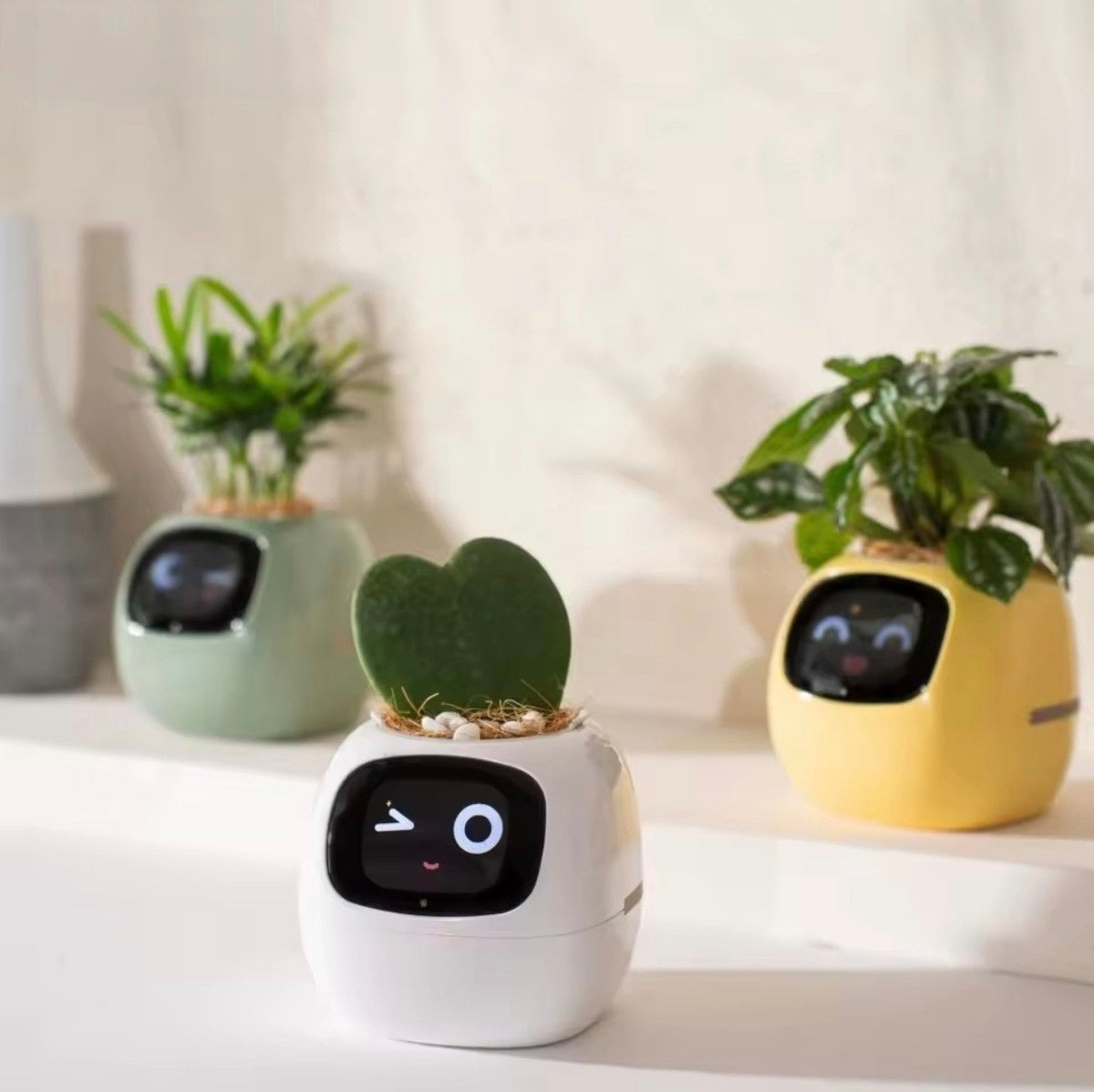 Jardinière Intelligente Tuya Ivy G1 – 7 Capteurs & IA | Blanc